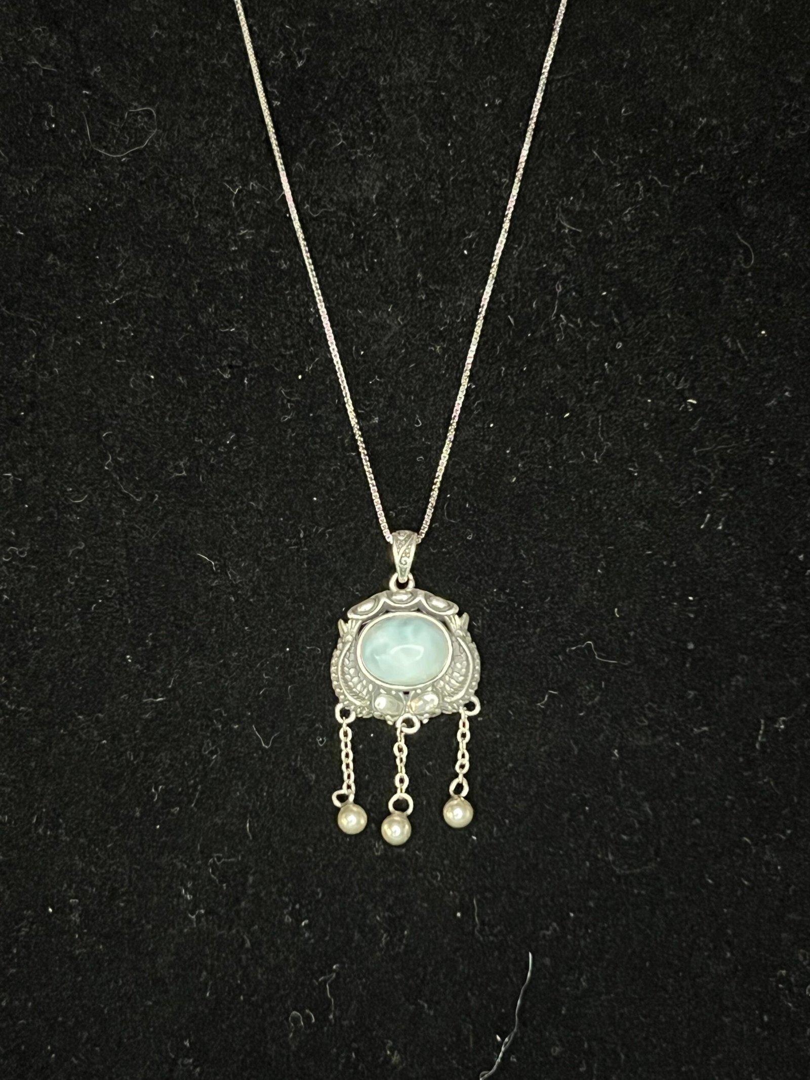 Larimar Drop Necklace